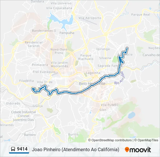 9414 Bus Line Map