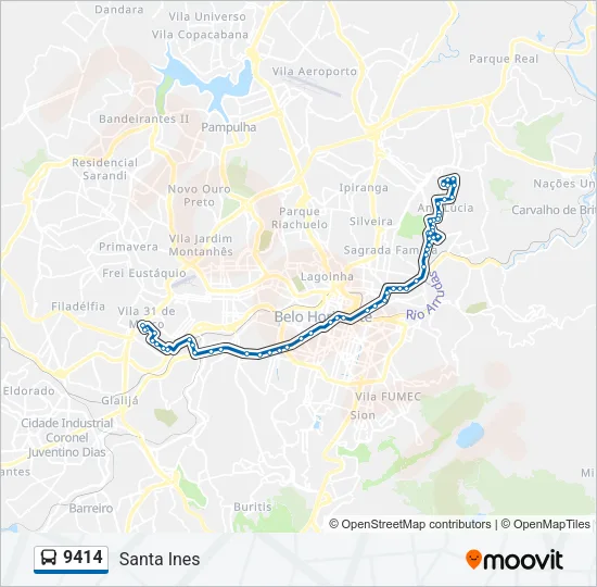 9414 Bus Line Map