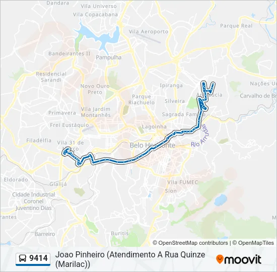 9414 Bus Line Map