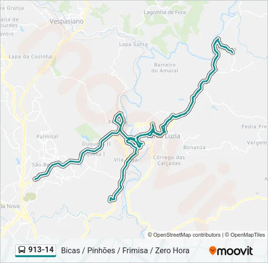 913-14 Bus Line Map