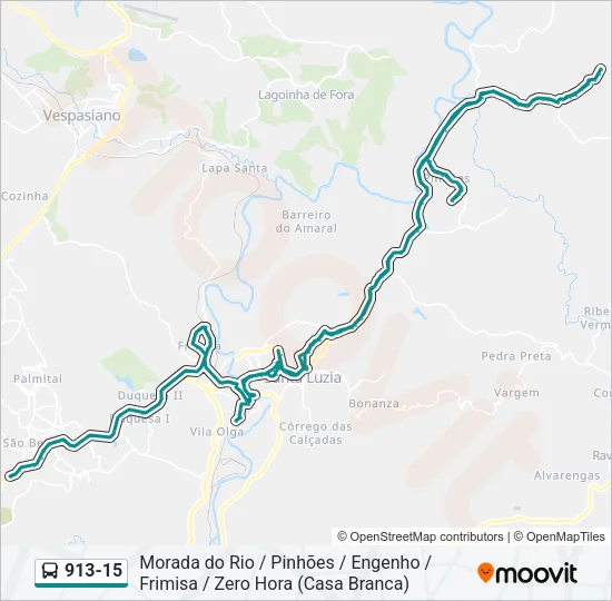 913-15 Bus Line Map