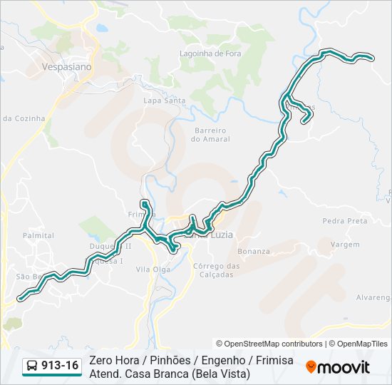 913-16 Bus Line Map