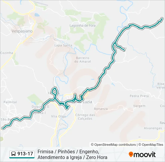 913-17 Bus Line Map