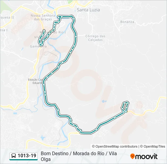 1013-19 Bus Line Map