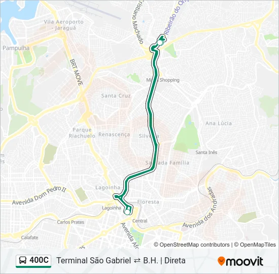 400C Bus Line Map
