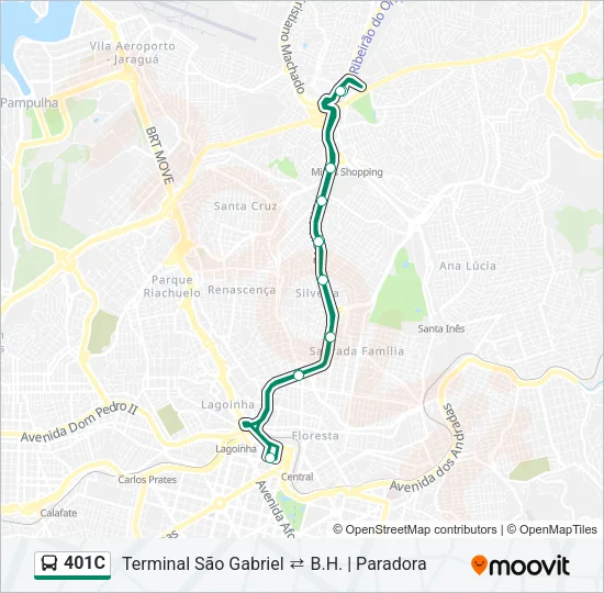 401C Bus Line Map