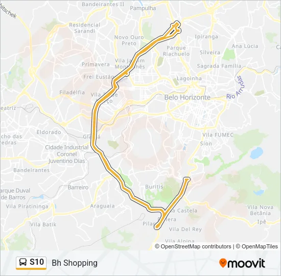 S10 Bus Line Map
