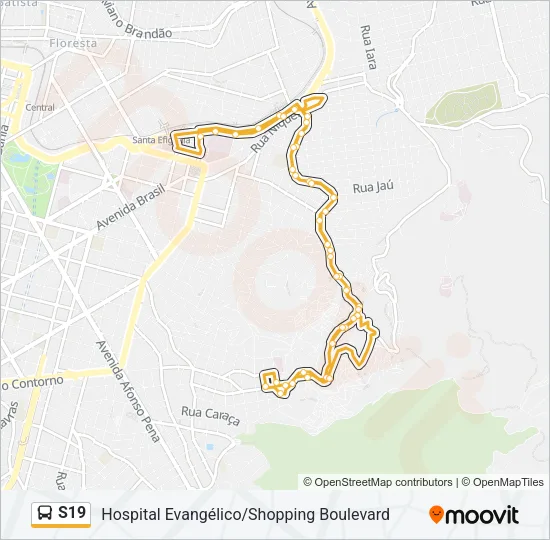S19 Bus Line Map