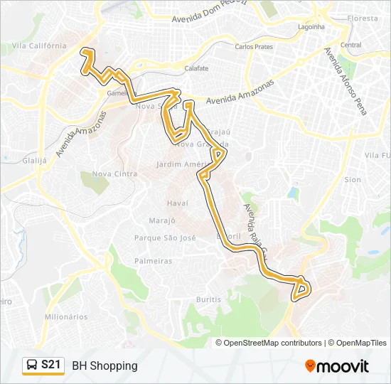 S21 Bus Line Map