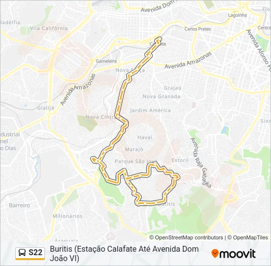 S22 Bus Line Map