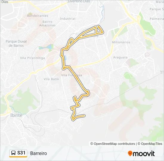 S31 Bus Line Map