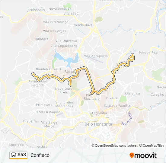 S53 Bus Line Map
