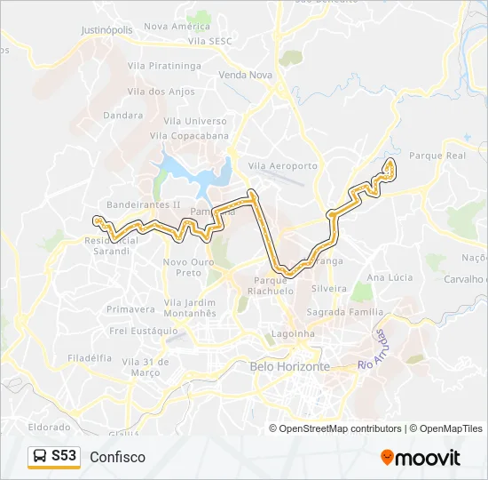 S53 Bus Line Map
