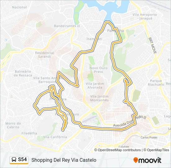 S54 Bus Line Map