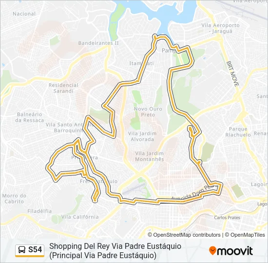 S54 Bus Line Map