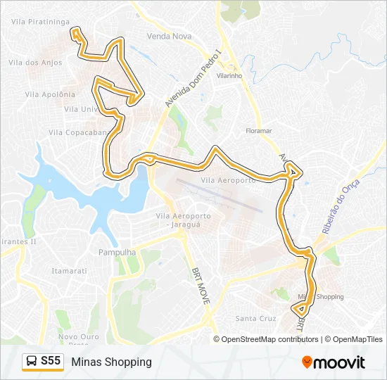 S55 Bus Line Map