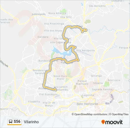 S56 Bus Line Map