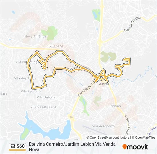 S60 Bus Line Map