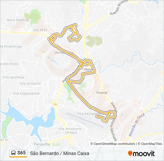 S65 Bus Line Map