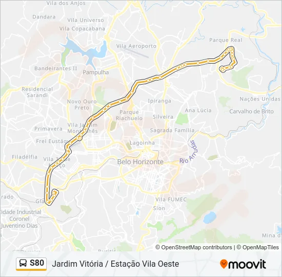 S80 Bus Line Map