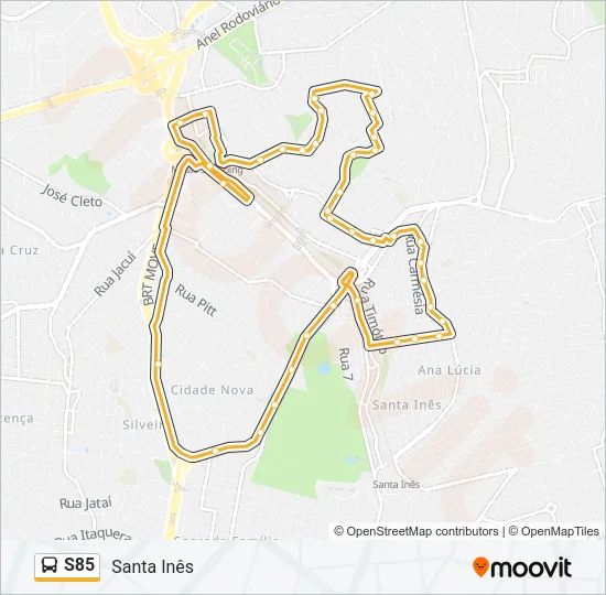 S85 Bus Line Map