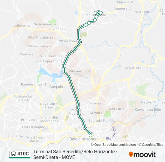 410C Bus Line Map