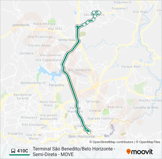 410C Bus Line Map