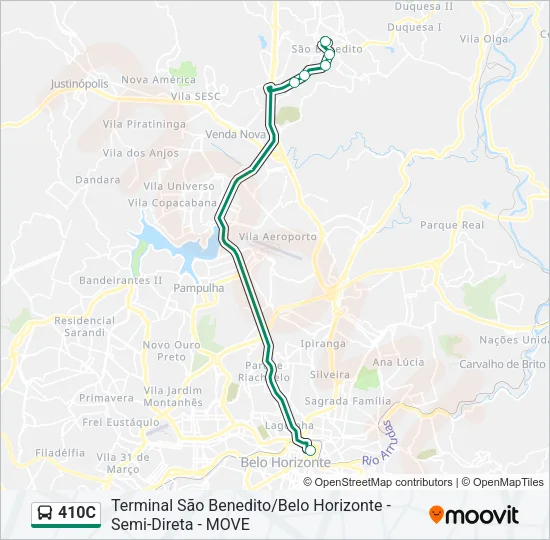 410C Bus Line Map