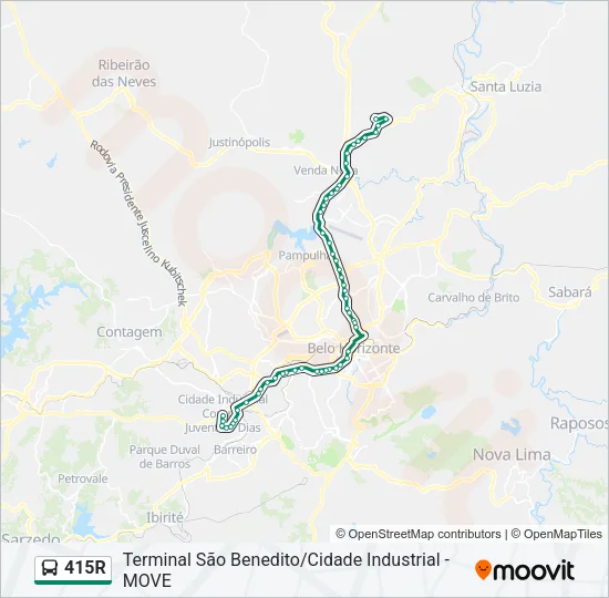 415R Bus Line Map