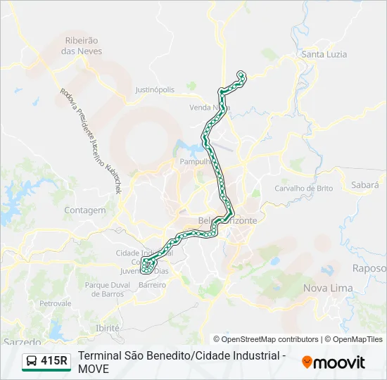 415R Bus Line Map