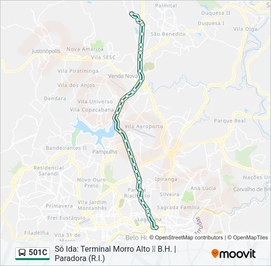 501C Bus Line Map