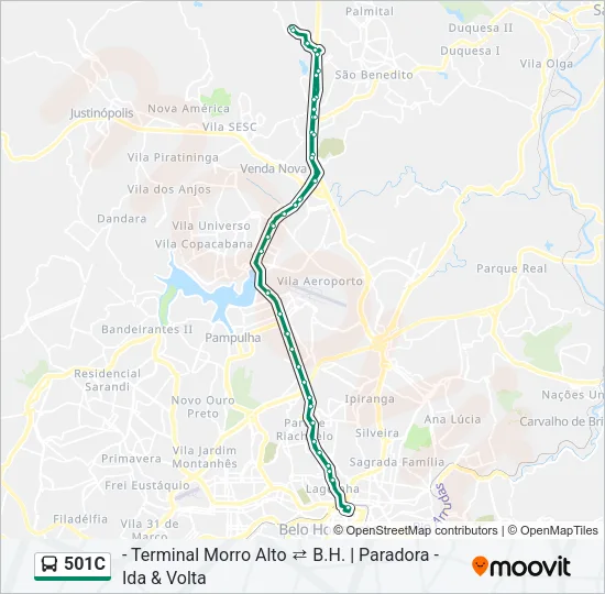 501C Bus Line Map