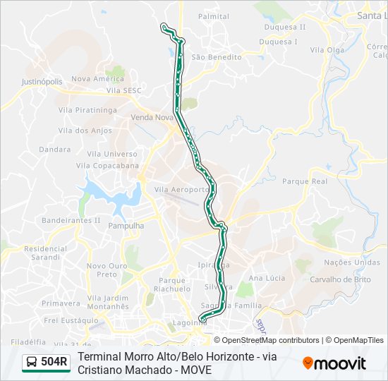 504R bus Line Map