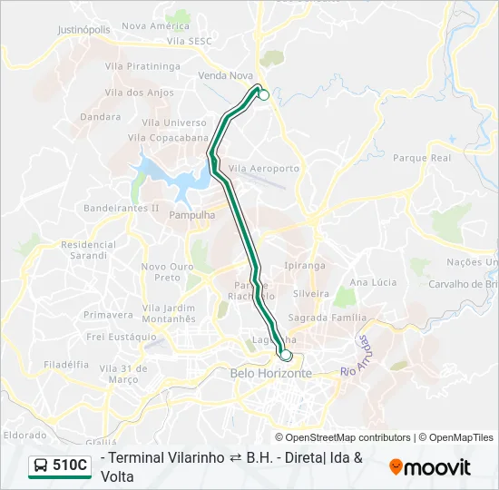 510C Bus Line Map