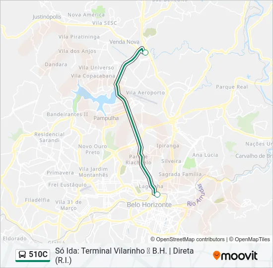 510C Bus Line Map