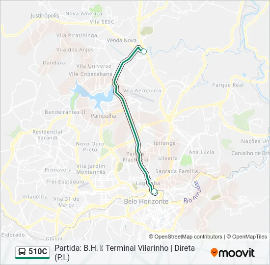 510C Bus Line Map