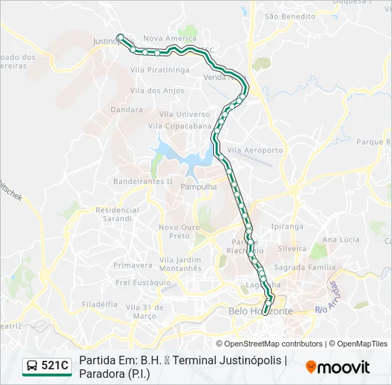 521C Bus Line Map