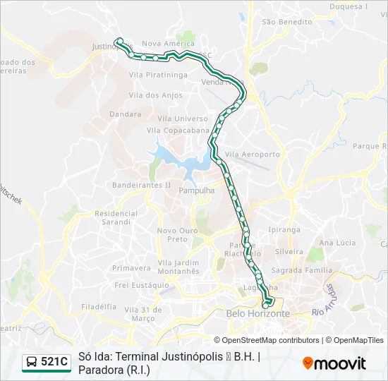 521C Bus Line Map