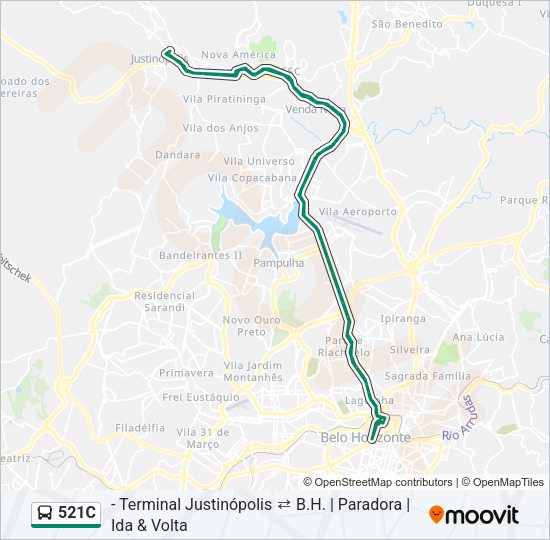 521C Bus Line Map