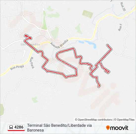 4286 Bus Line Map