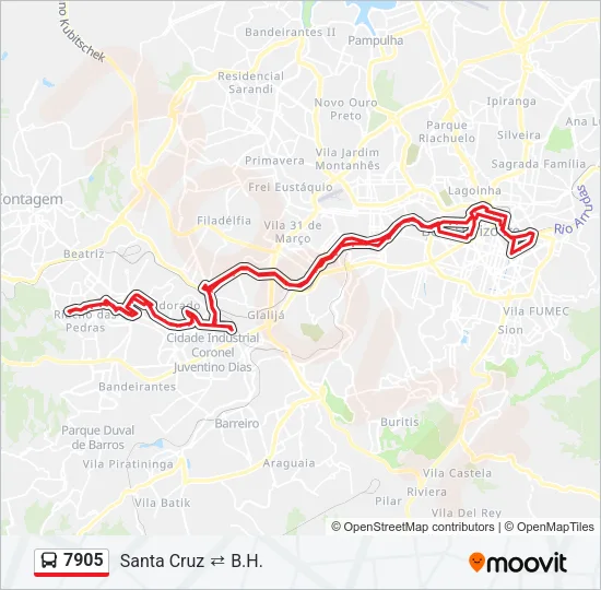 7905 Bus Line Map
