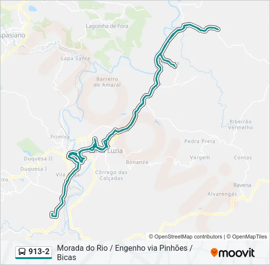 913-2 Bus Line Map