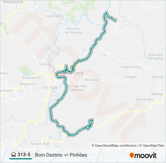313-5 Bus Line Map