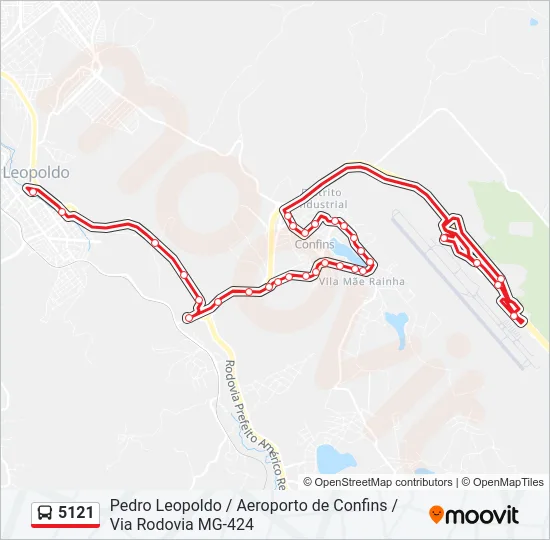 5121 Bus Line Map