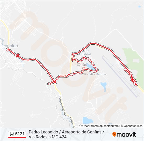 Mapa de 5121 de autobús