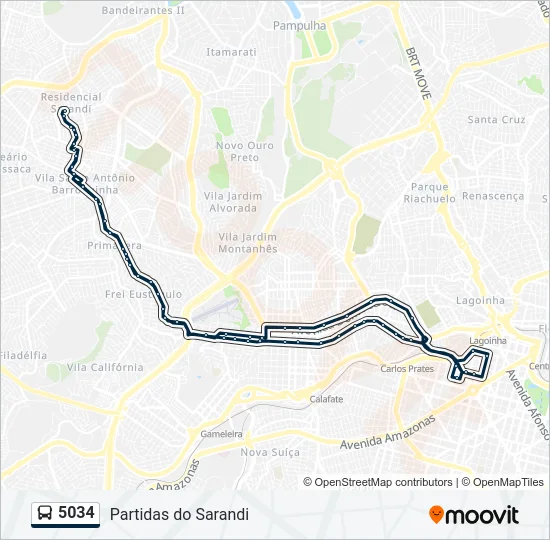 5034 Bus Line Map