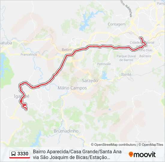 3330 Bus Line Map