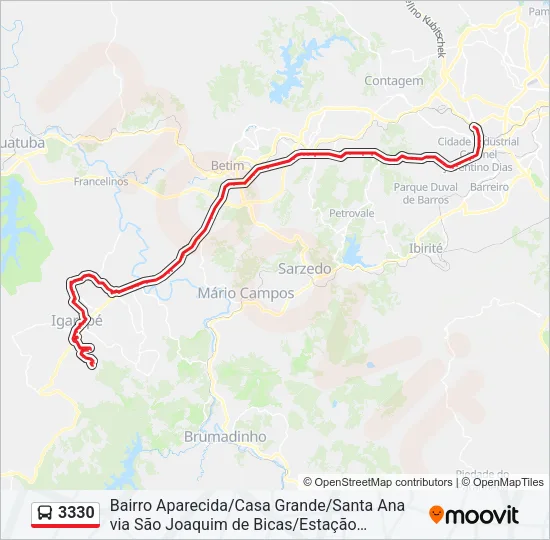 3330 Bus Line Map