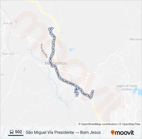 502 Bus Line Map