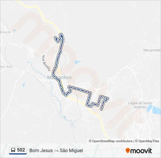 502 Bus Line Map